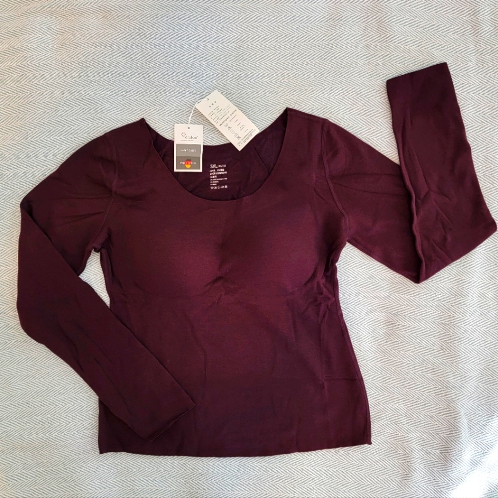 Thermal underwear bra tops long sleeve 3XL